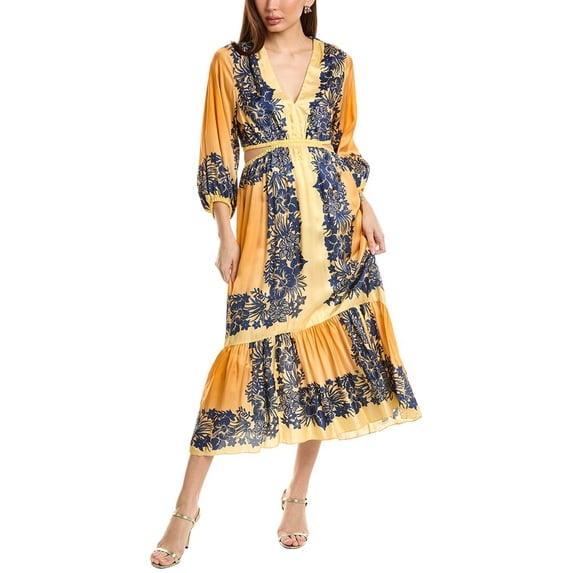 Sandro womens Maxi Dress, 42, Orange