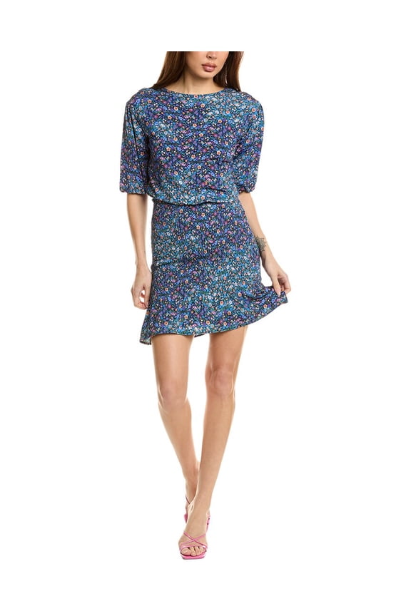 womens Midi Dress, 40, Blue