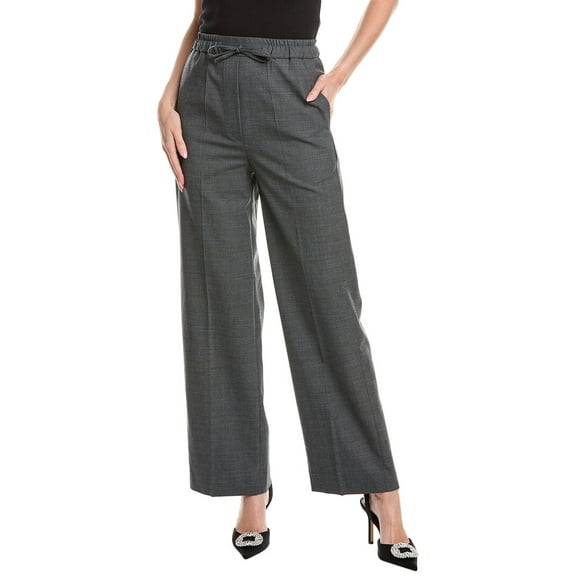 Sandro womens  Wool-Blend Pant, 42, Grey
