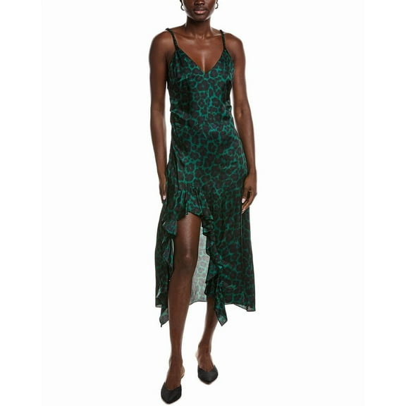 Sandro womens  Woven Maxi Dress, 34, Green