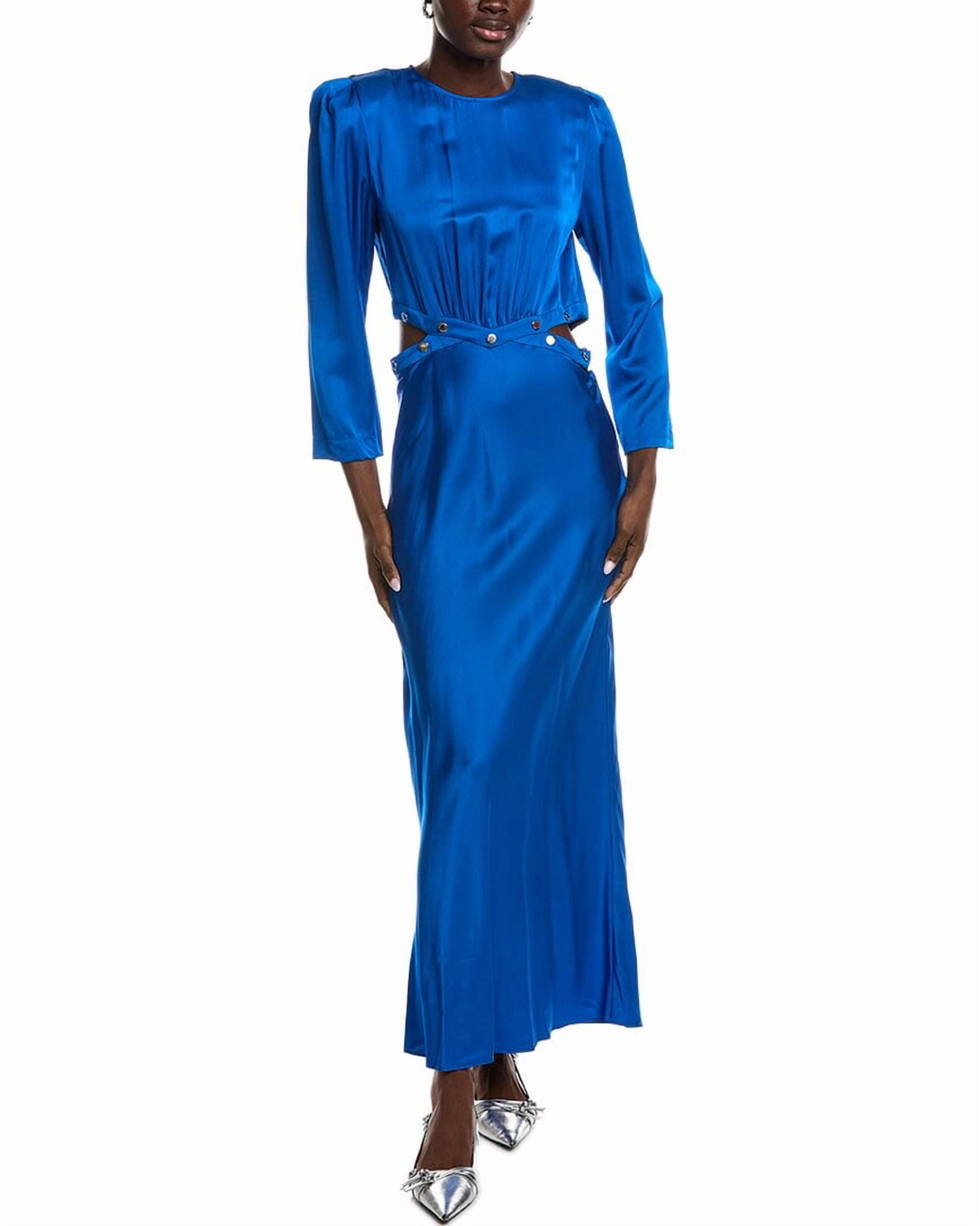 Sandro womens Woven Maxi Dress, 42, Blue - Walmart.com