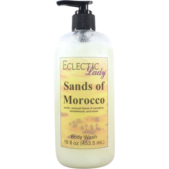 Sands Of Morocco Body Wash by Eclectic Lady, Liquid Shower Gel for Women and Men, 16 Ounces