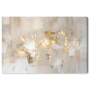 Sands Of Time Boho Abstract Warm Color Canvas Wall Art by Art Remedy, Gallery Wrapped, 36x54