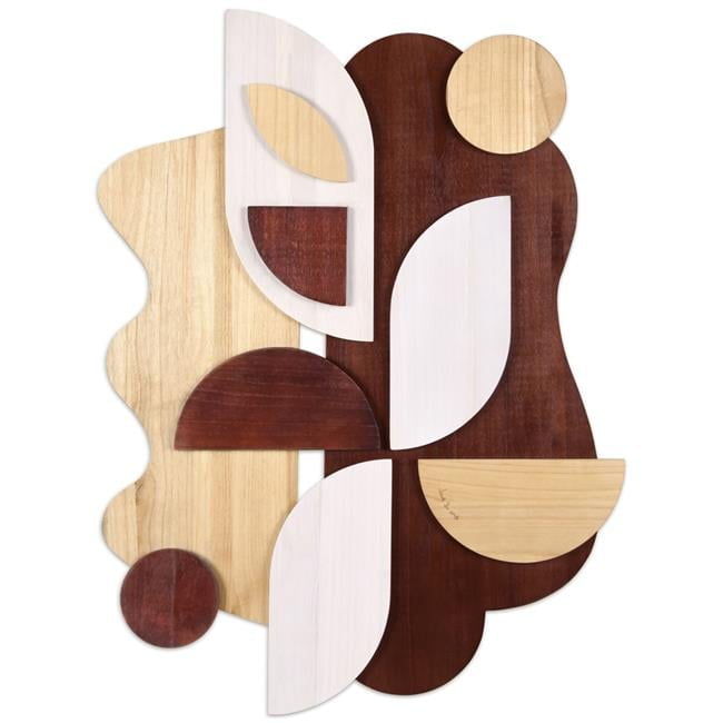 "Sands Serenade I" Hand Made & Hand Finished Dimensional Solid Paulownia Wood Abstracts Wall Art