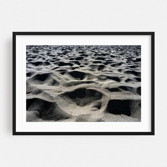 Sands of Time - Photography Abstract Desert Nature Minimalist Landscape Black Framed Wall Art Print 5 x 7 inches