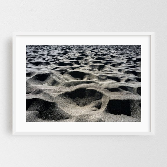 Sands of Time - Photography Abstract Desert Nature Minimalist Landscape White Framed Wall Art Print 5 x 7 inches