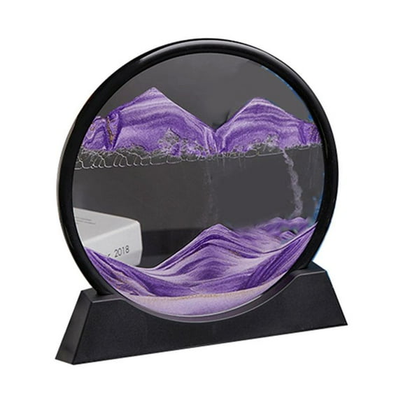 Sandscape Moving Sand Art Picture Round Hourglass 3D Mountain Sandscape Motion Display Flowing Sand Painting-