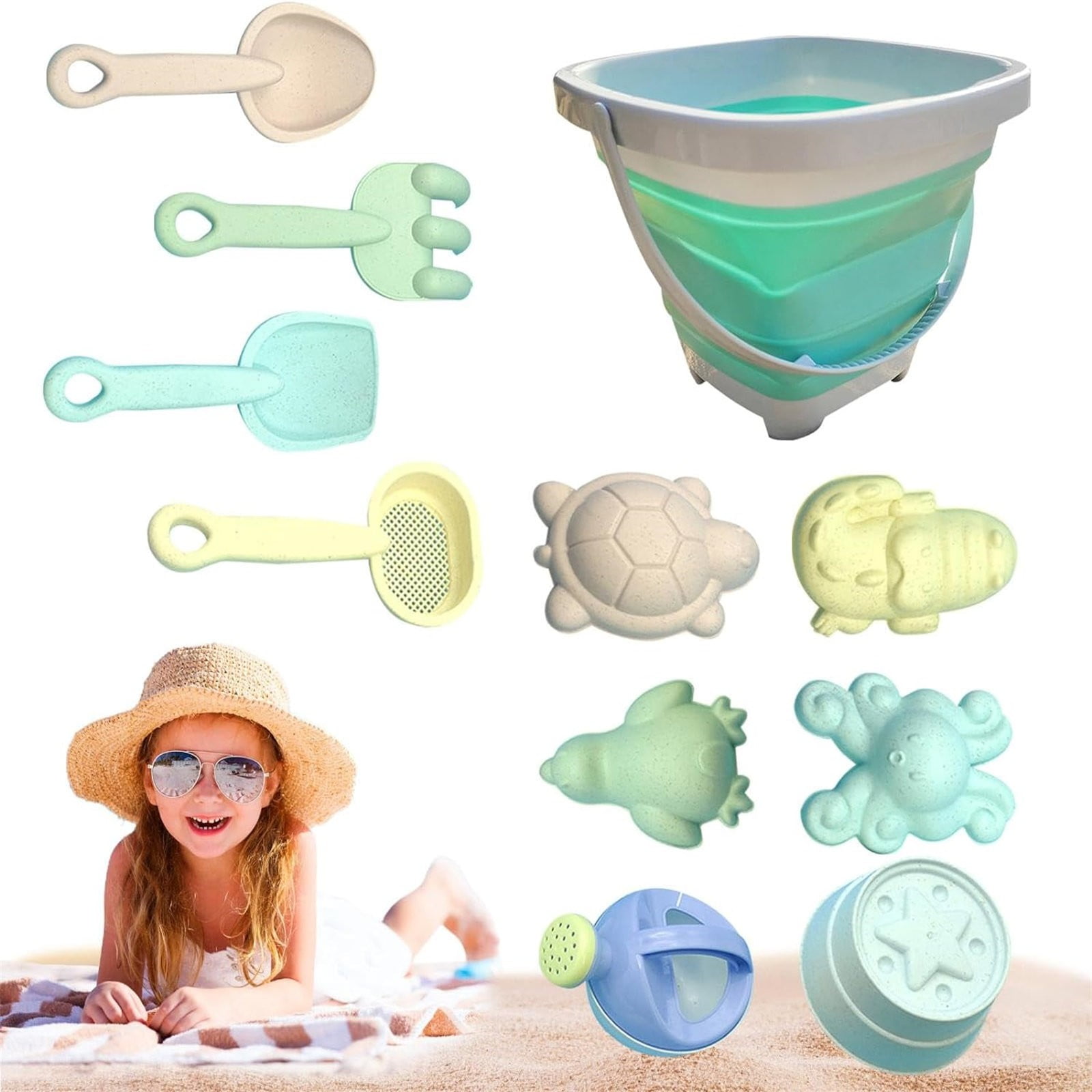 sandkasten spielzeug eis Sandspielzeug Kinder 11pcs Sandspielzeug Set Gartenspielzeug Sandkasten