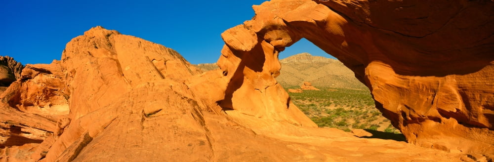 Sandstone Arch Nevada Canvas Art - Panoramic Images (36 x 12)