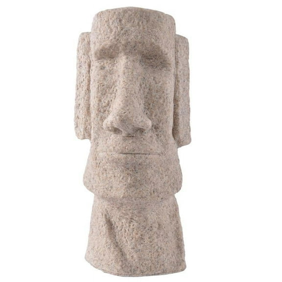 Sandstone Artwork Statue Sculpture Hand Carved Figurine Teaching Props Moai