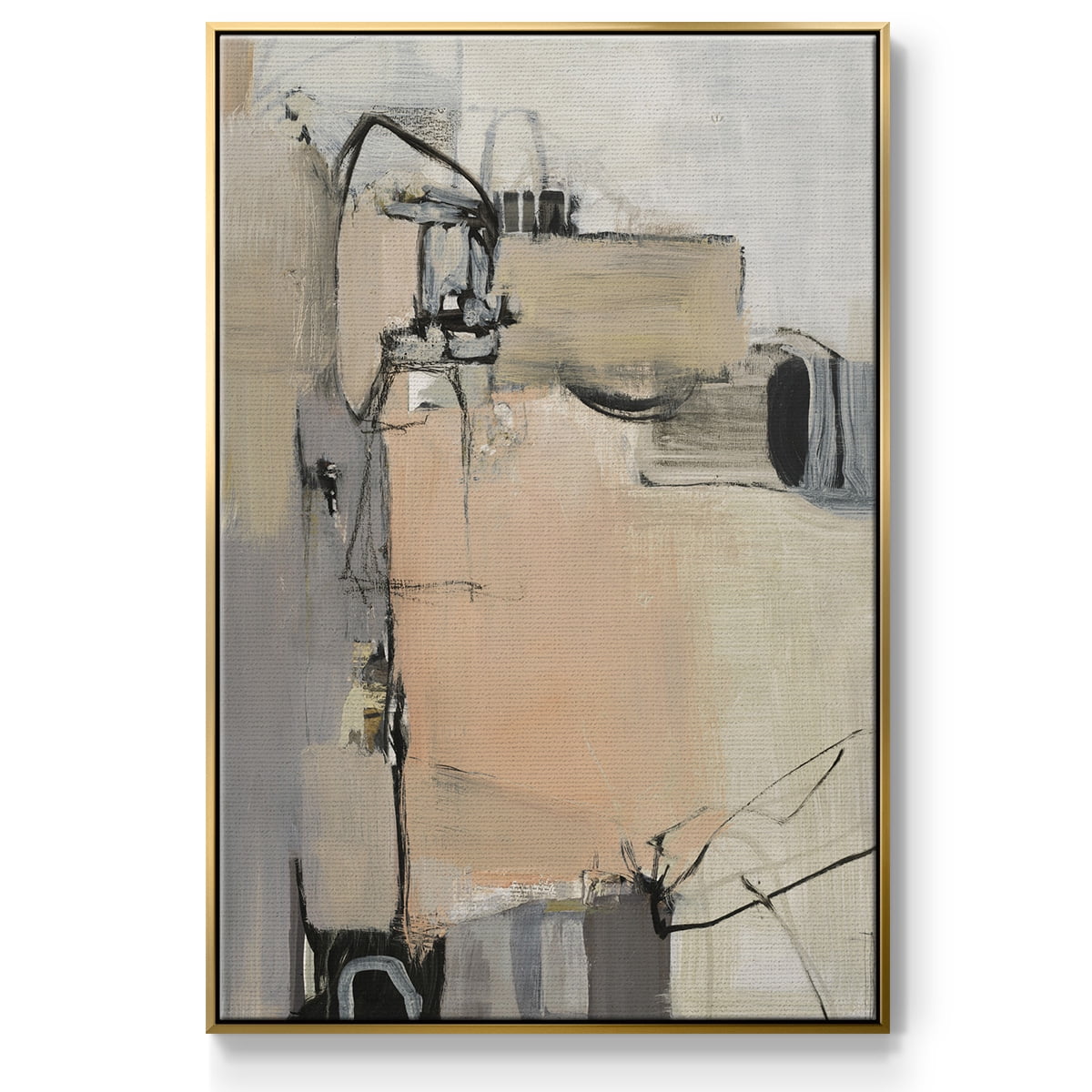 Sandstone Framed Premium Gallery Wrapped Canvas - Ready to Hang - 27 x 41 - Gold Floating Frame