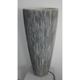 thumbnail image 1 of Sandstone Ribbed Finish Long Conical Planter With Light 18" X 39", 1 of 2