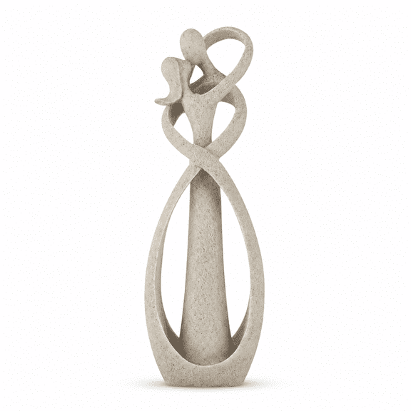 Sandstone Small Kissing Lovers Abstract Sculpture Collectible Figurine Home Decor