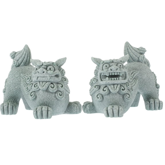 Worgeous Grey Sandstone Lion Statue for Decoration with Craftsmanship Ideal for Home and Garden 1 Pair