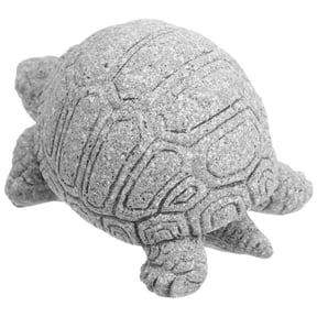 Compact Grey Turtle Figurine Sandstone Sculpture for Home Decor, Small Size 3.15 x 1.57 x 1.18 Inches