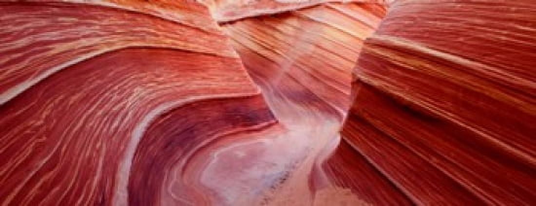 Sandstone rock formations The Wave Coyote Buttes Utah USA Canvas Art - Panoramic Images (15 x 6)