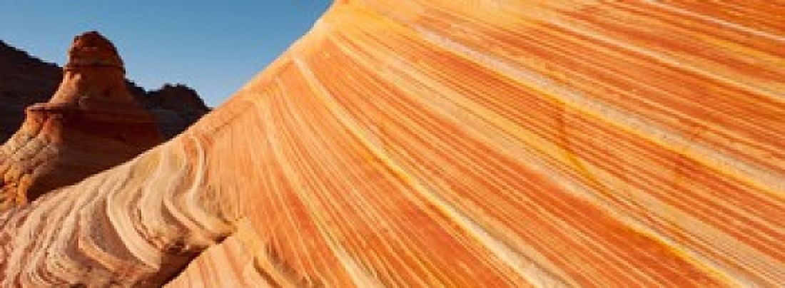 Sandstone rock formations The Wave Coyote Buttes Utah USA Canvas Art - Panoramic Images (18 x 7)