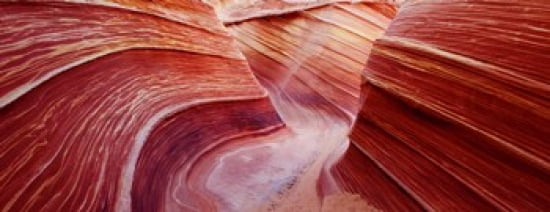 Sandstone rock formations The Wave Coyote Buttes Utah USA Canvas Art - Panoramic Images (30 x 12)