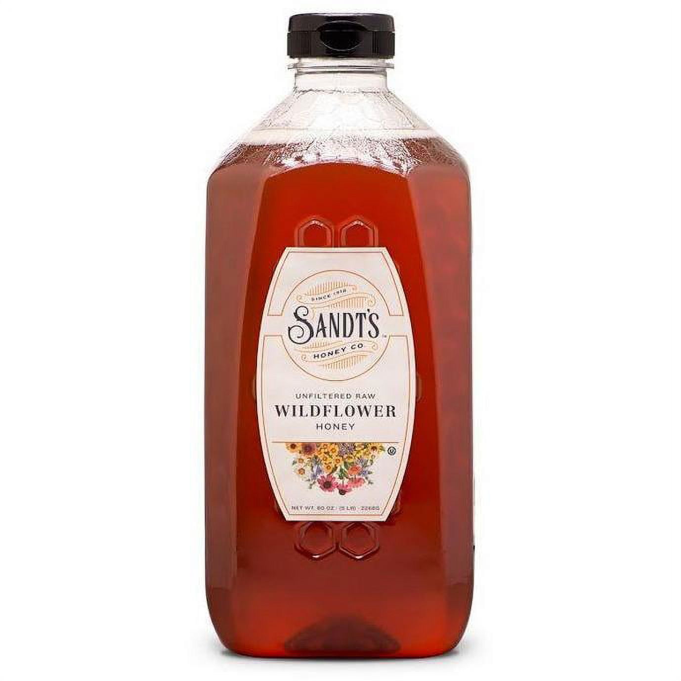 Sandt's Unfiltered Raw Wildflower Honey (80 oz) 5 lb. Jar