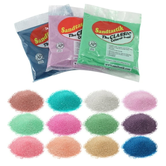 Sandtastik Classic Colored Sand Assortment #2, Set of 12