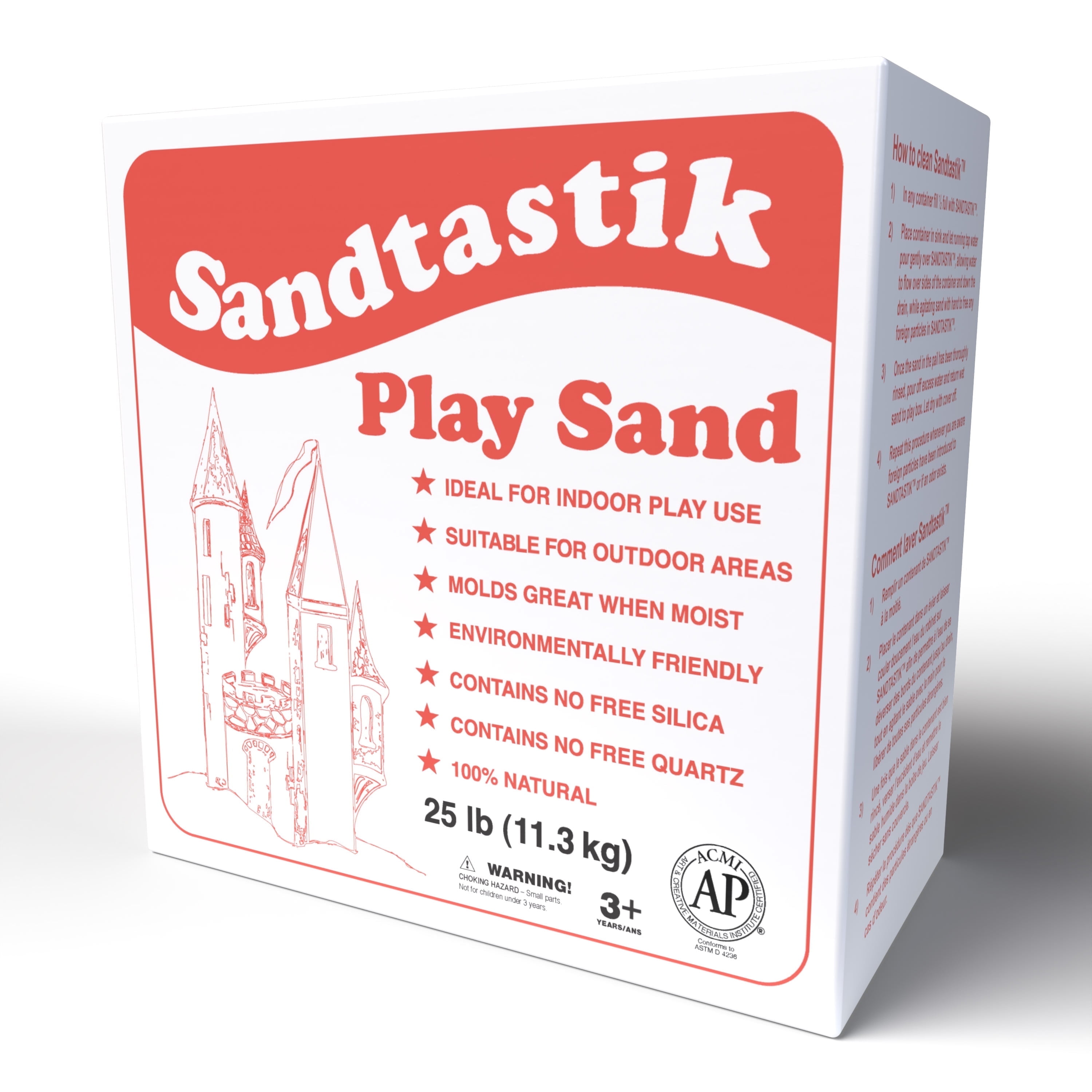 Sandtastik Sparkling White Play Sand, White - 25 lb