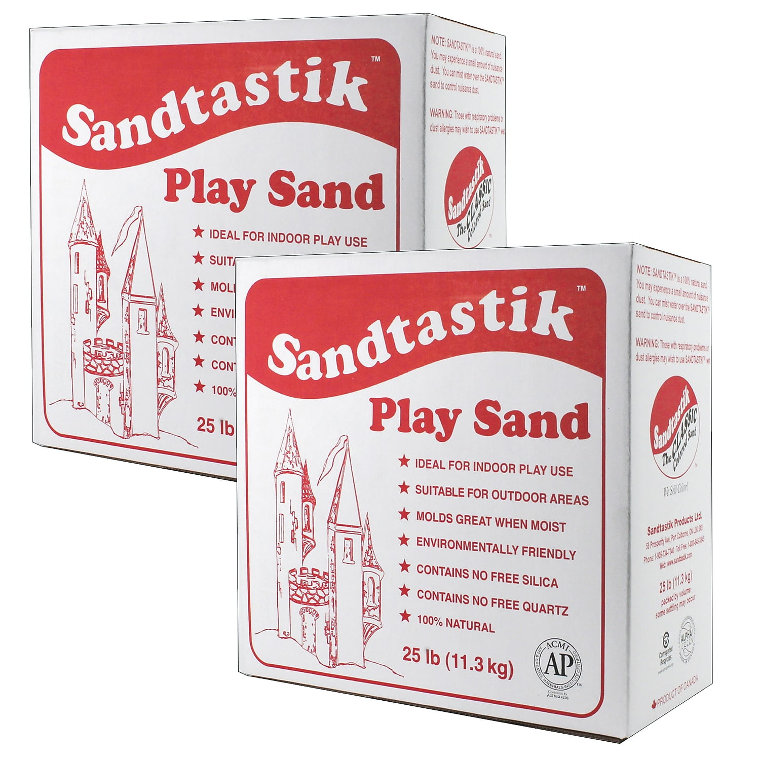 Sandtastik SND025-2 25 lbs Sandtastik White Play Sand Box - 2 Each
