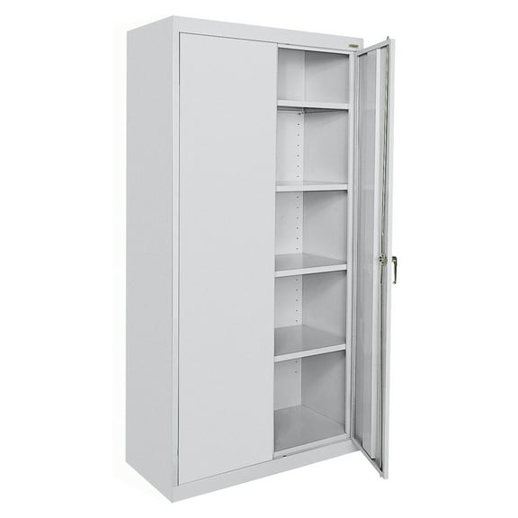 Sandusky 36"W x 18"D x 72"H Classic Series Steel Storage Cabinet, Dove Gray