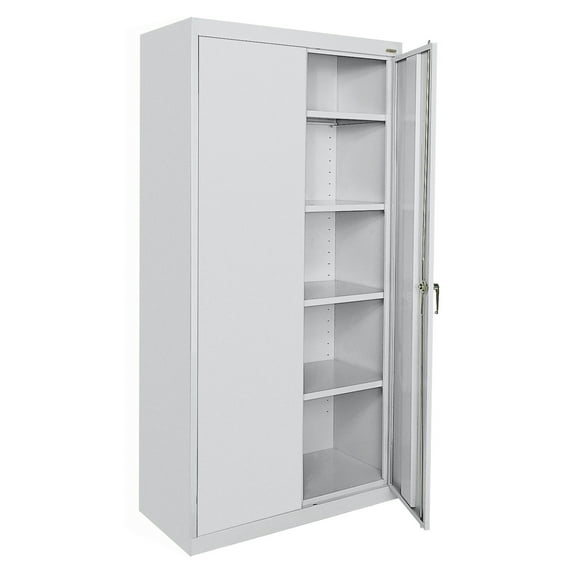 Sandusky 36"W x 18"D x 72"H Classic Series Steel Storage Cabinet, Dove Gray