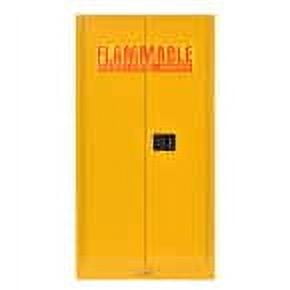 Sandusky 60-Gal. Steel 2-Door Freestanding Flammable Safety Cabinet, Yellow