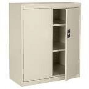 Sandusky Elite Series Heavy-Duty Welded Steel Garage Storage Cabinet, Putty