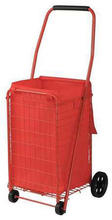 Sandusky FSC3012 Wire Shopping Cart 37inH x 16inW Plastic Red