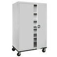 thumbnail image 1 of Sandusky® Jumbo Mobile Steel Storage Cabinet, 78"H x 46"W x 24"D, Dove Gray, 1 of 7