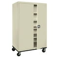 thumbnail image 1 of Sandusky® Jumbo Mobile Steel Storage Cabinet, 78"H x 46"W x 24"D, Putty, 1 of 7
