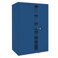 thumbnail image 1 of Sandusky Lee 46"W x 24"D x 72"H 5-Shelf Freestanding Steel Storage Cabinet with Recessed Handle, Blue, 1 of 4