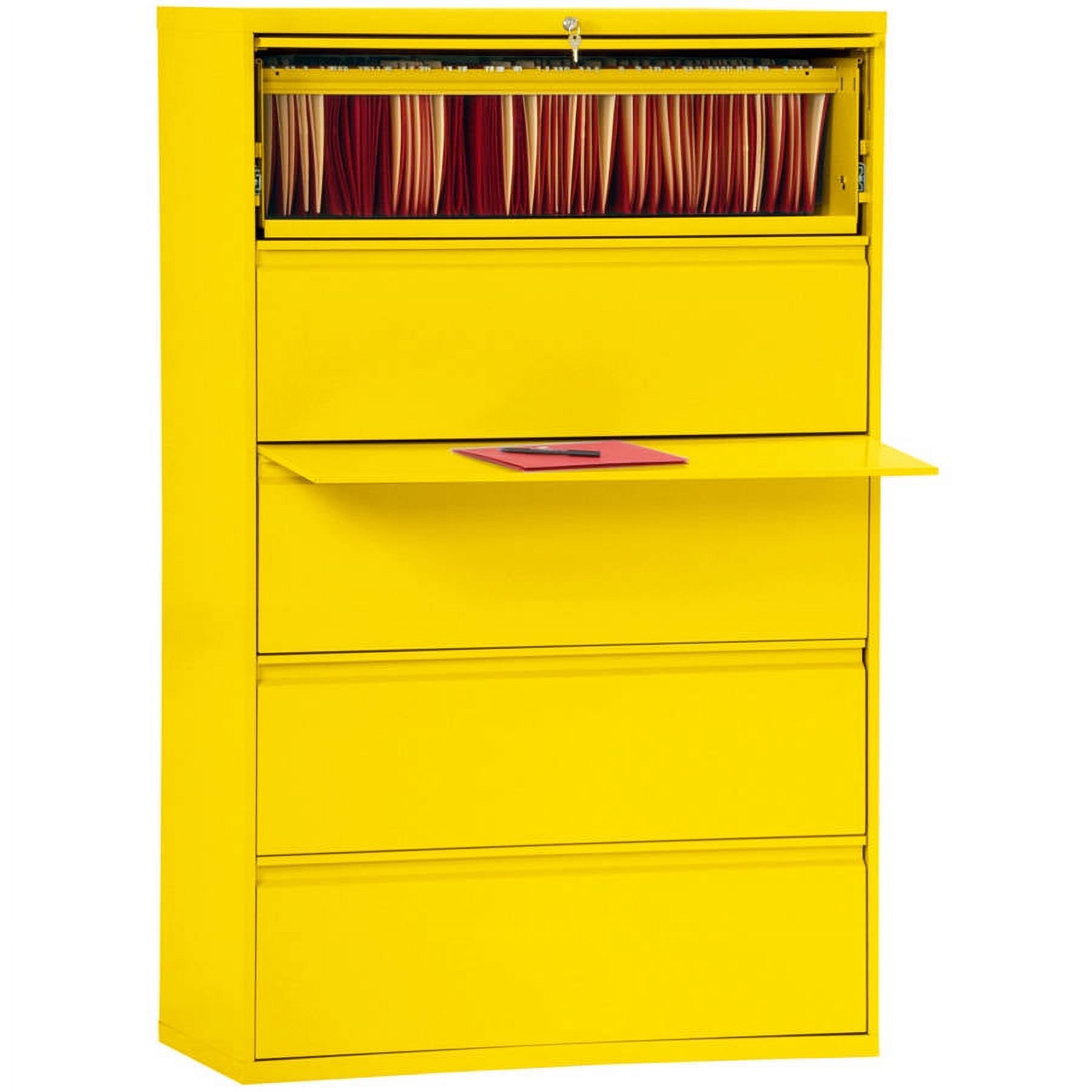 Sandusky Lee 800 Series 42" 5-Drawer Full Pull Lateral File, Yellow - image 1 of 1