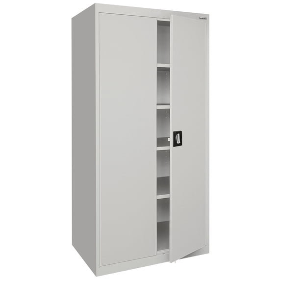 Sandusky Lee Heavy-Duty Welded Steel Garage Storage Cabinet, Dove Gray