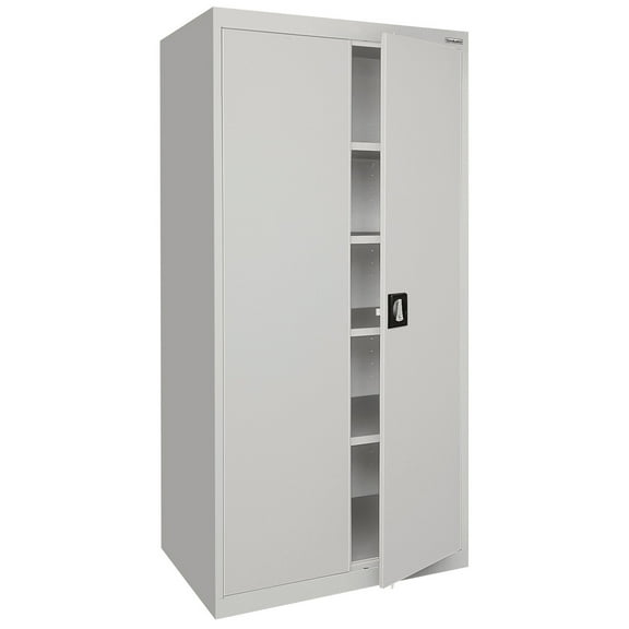 Sandusky Lee Heavy-Duty Welded Steel Garage Storage Cabinet, Dove Gray