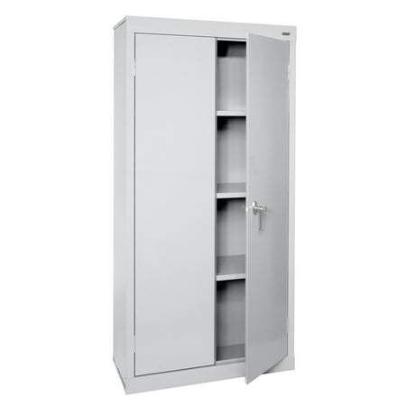 Sandusky Value Line Heavy-Duty All Welded Steel Garage Storage Cabinet, Dove Gray