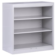 Sandusky Welded Steel Freestanding Bookcase Storage Cabinet, Dove Gray