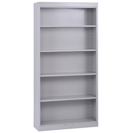 Sandusky Welded Steel Freestanding Bookcase Storage Cabinet, Dove Gray