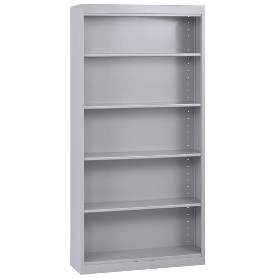 Sandusky Welded Steel Freestanding Bookcase Storage Cabinet, Dove Gray