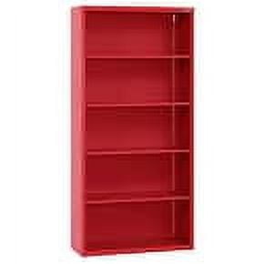 Sandusky Welded Steel Bookcase ( 36 in. W x 72 in. H x 12 in. D ) Freestanding Cabinet in Red