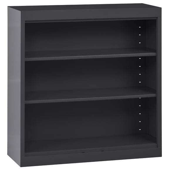 Sandusky Welded Steel Freestanding Bookcase Storage Cabinet, Black