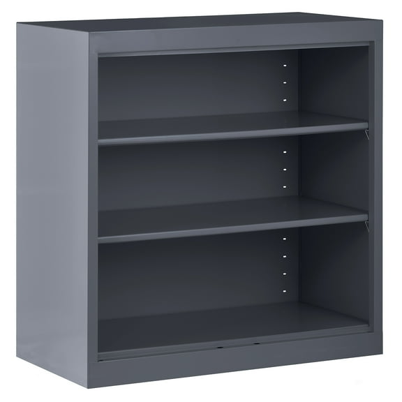 Sandusky Welded Steel Freestanding Bookcase Storage Cabinet, Charcoal