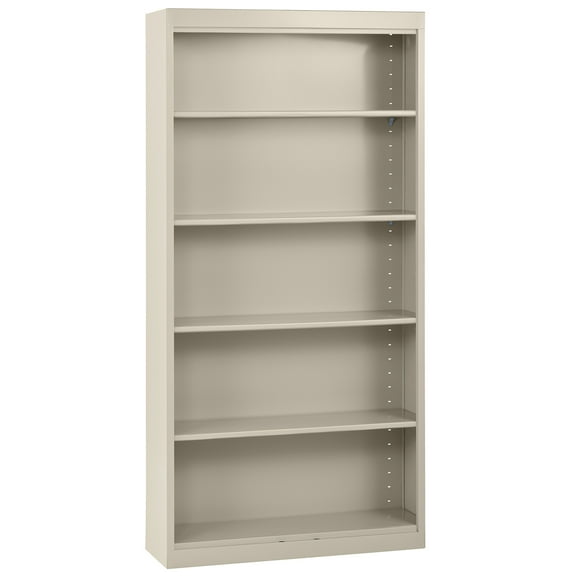 Sandusky Welded Steel Freestanding Bookcase Storage Cabinet, Putty