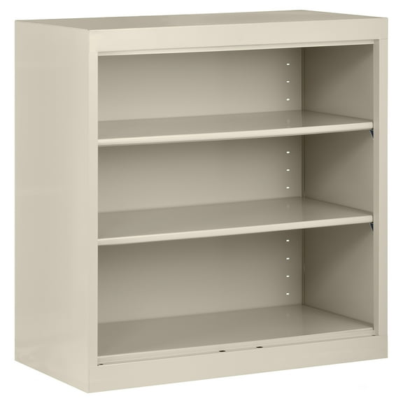 Sandusky Welded Steel Freestanding Bookcase Storage Cabinet, Putty