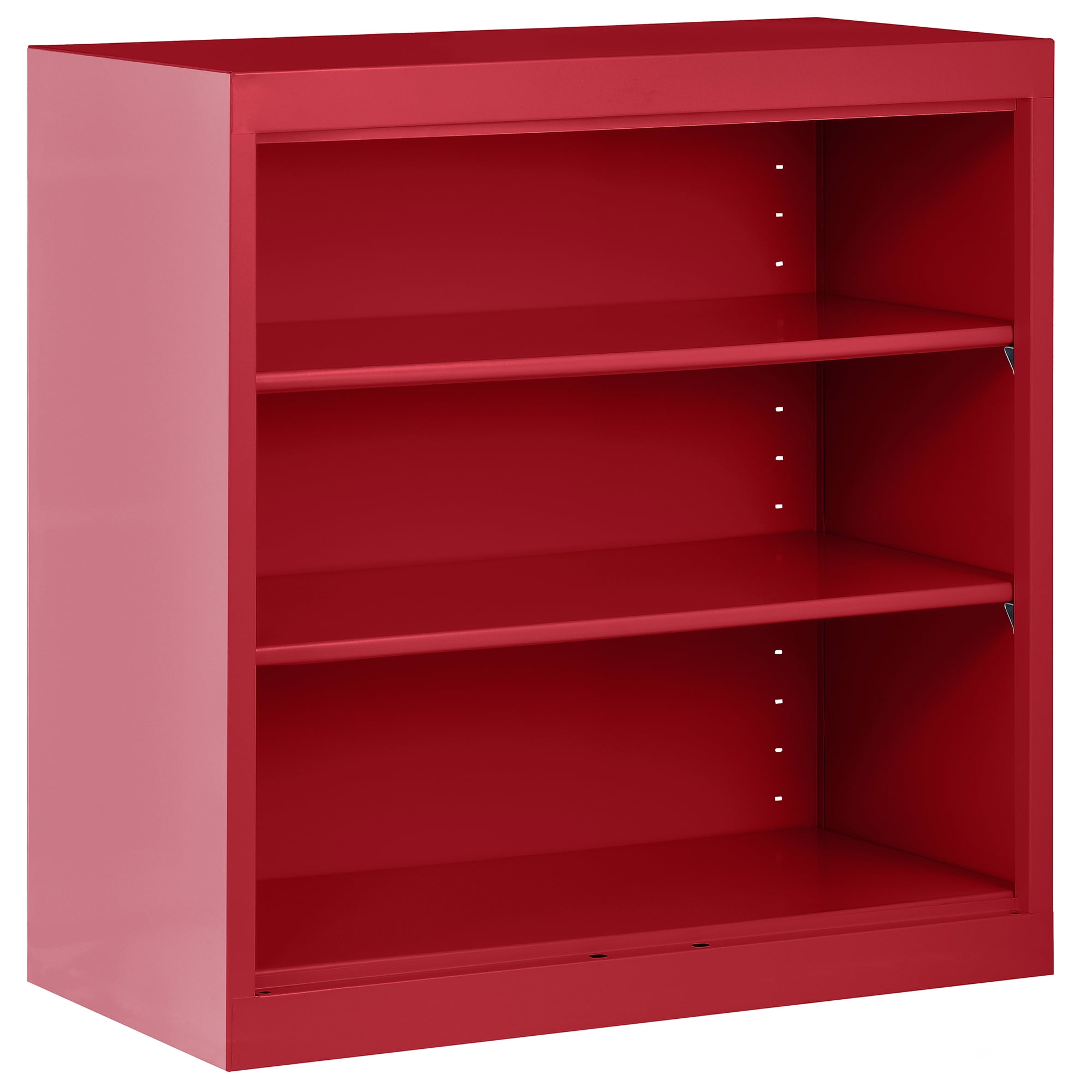 Sandusky Welded Steel Freestanding Bookcase Storage Cabinet, Red