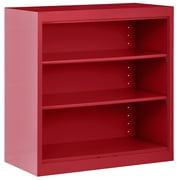 Sandusky Welded Steel Freestanding Bookcase Storage Cabinet, Red