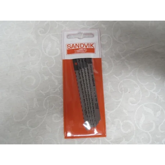 Sandvik 3-1/8" U-Shank 12 Tpi Wood Jig Saw Blades Made In Swiss (Pack Of 5)