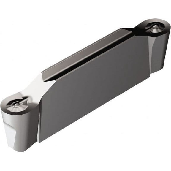 Sandvik Coromant E2N123x2 RO 2mm Cutting Width Carbide Grooving Insert 19.2mm Max Depth of Cut, Neutral, 1mm Corner Radius, TiAlN Finish